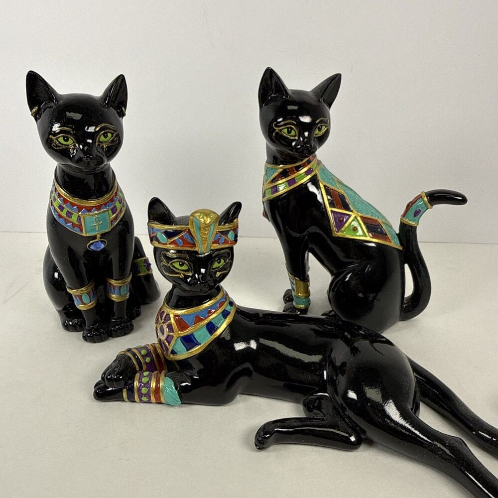 The Hamilton Collection Egyptian Treasures of Purr-fection - Set Of 3